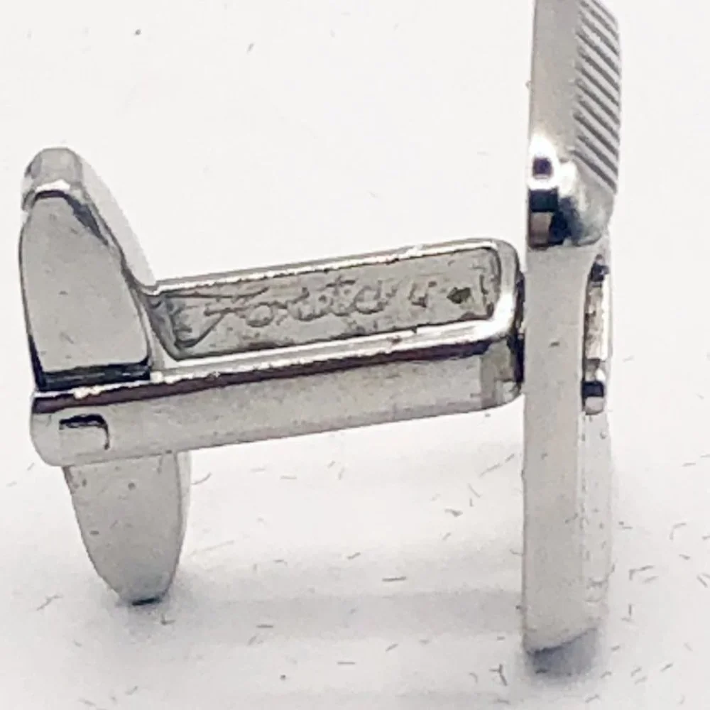 Vintage Foster Masonic Cuff Links | Silver-Tone Freemason Square & Compasses
